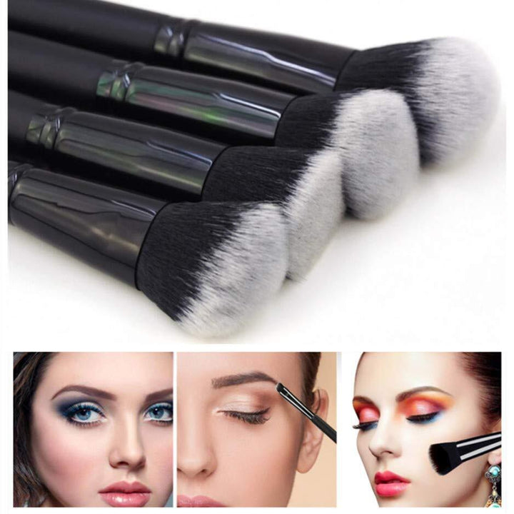 15Pcs Black Make Up Brushes Woman Set With Bag Foundation Eyeliner Eyeshadow