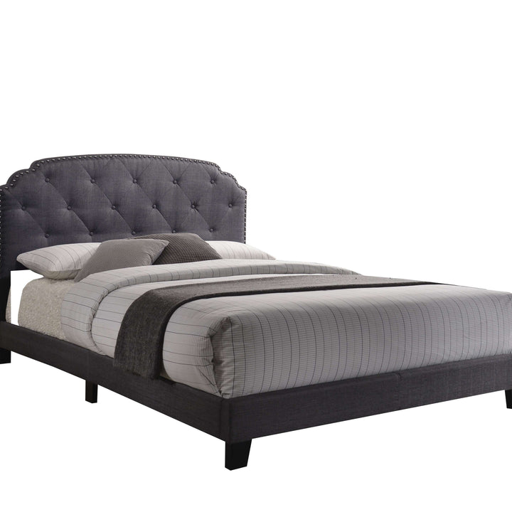 Tradilla Queen Bed in Gray Fabric 26370Q