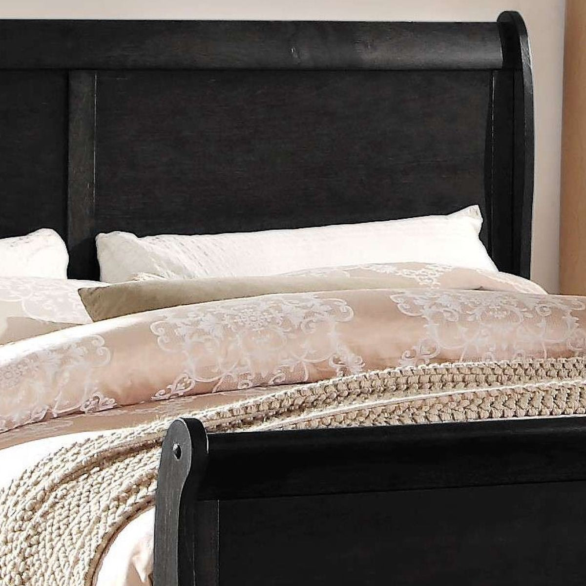 Louis Philippe Eastern King Bed in Black 23727EK