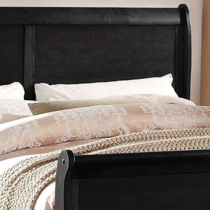 Louis Philippe Eastern King Bed in Black 23727EK