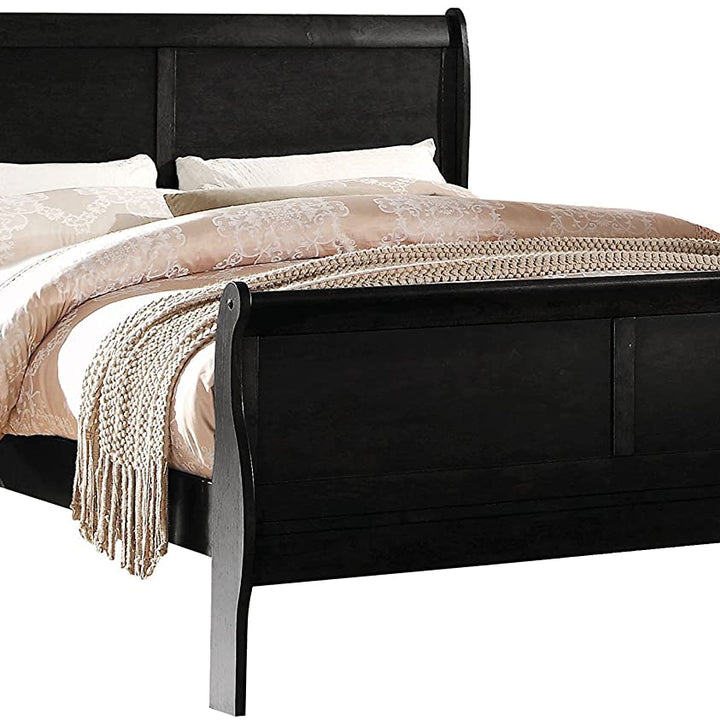 Louis Philippe Eastern King Bed in Black 23727EK