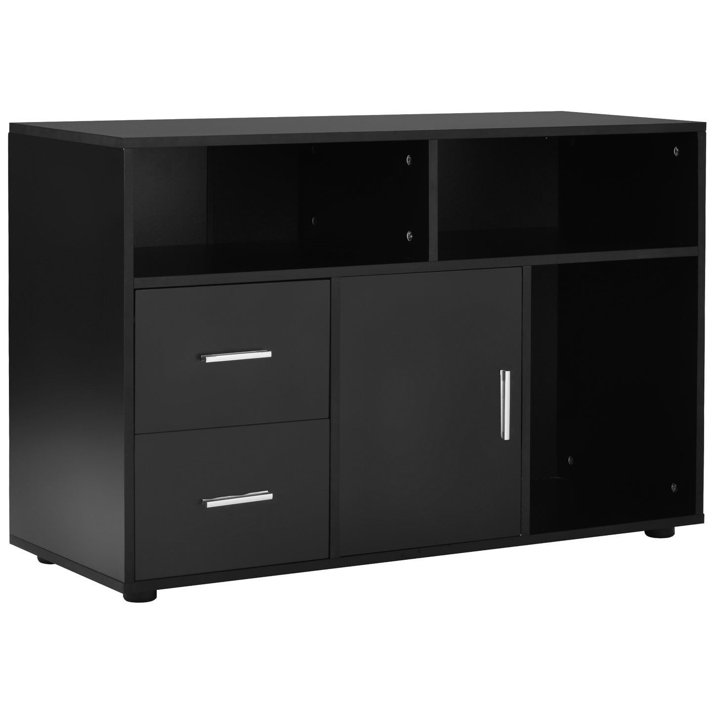 Modern Sideboard Storage Cabinet Table TV Unit with 2 Drawers and 1 Door, for Dining Room, Living Room, Kitchen,Hallway and Office,Storage Furniture