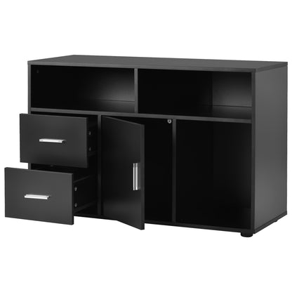 Modern Sideboard Storage Cabinet Table TV Unit with 2 Drawers and 1 Door, for Dining Room, Living Room, Kitchen,Hallway and Office,Storage Furniture