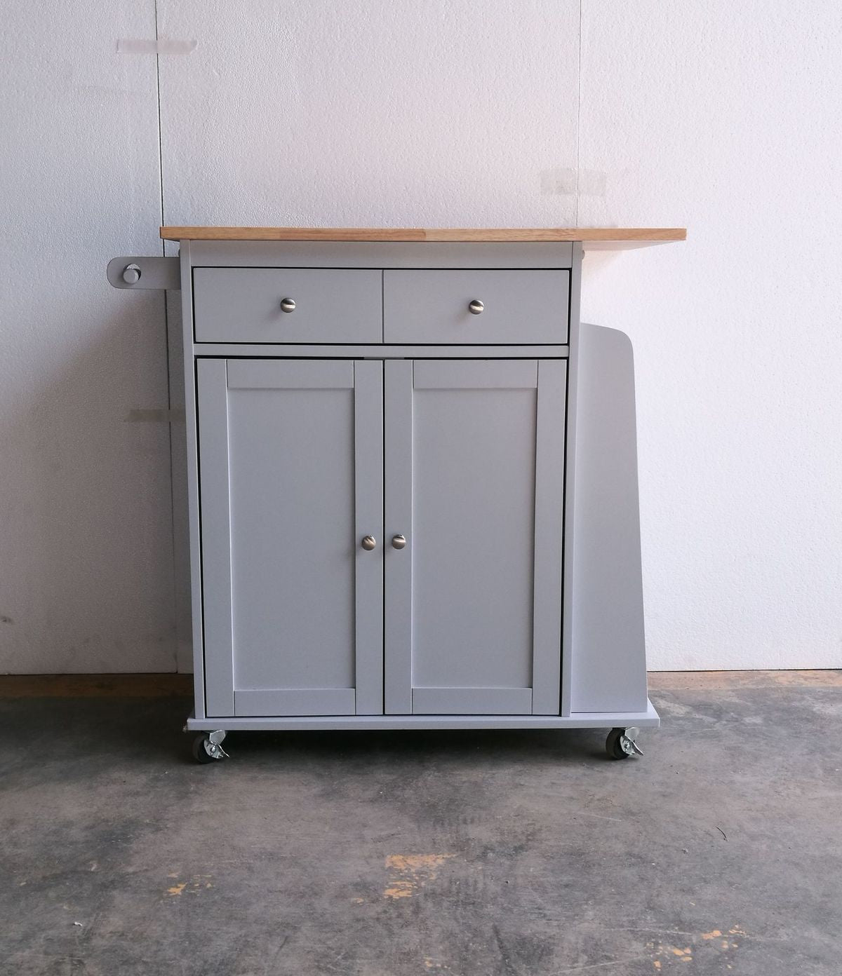 Tullarick Kitchen Cart, Natural & Gray 98310
