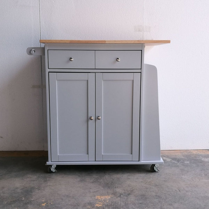 Tullarick Kitchen Cart, Natural & Gray 98310
