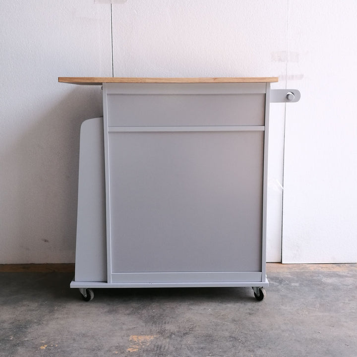 Tullarick Kitchen Cart, Natural & Gray 98310