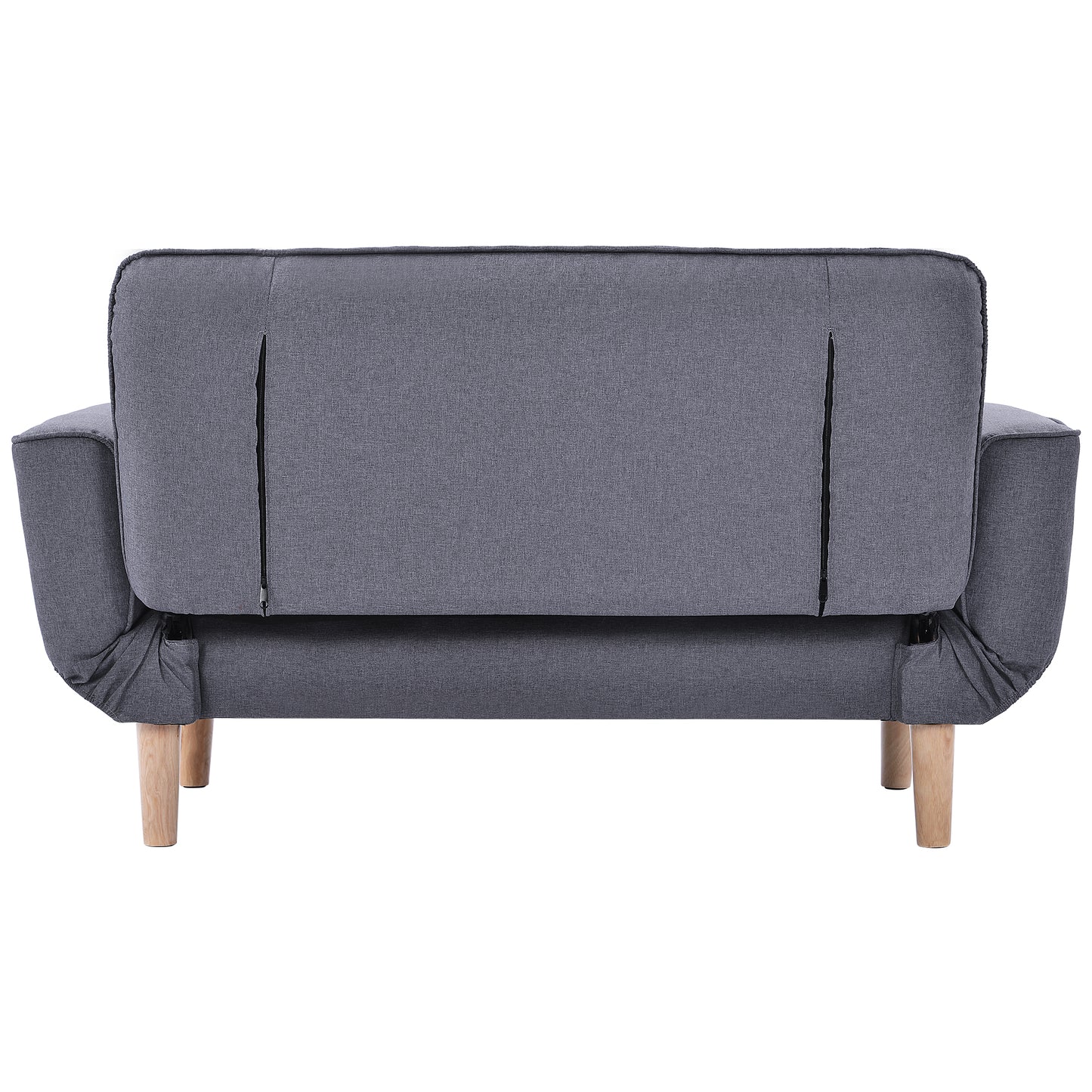 Sofa Bed Modern and Simple Gray Sofa Linen Fabric with Grab Living Room 2 Seater Sofa Couch Settee Recliner Sleeper Light Gray