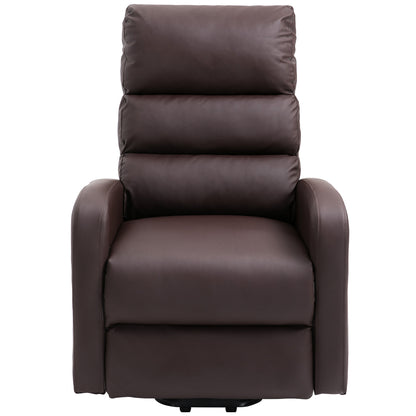 Power Massage Lift Recliner Chair with Heat & Vibration for Elderly, Heavy Duty and Safety Motion Reclining Mechanism, 2 Side Pockets , Remote control, Faux