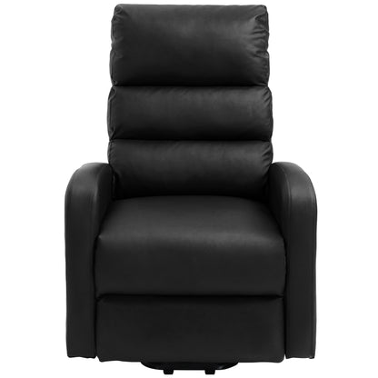 Power Massage Lift Recliner Chair with Heat & Vibration for Elderly, Heavy Duty and Safety Motion Reclining Mechanism, 2 Side Pockets , Remote control, Faux Leather