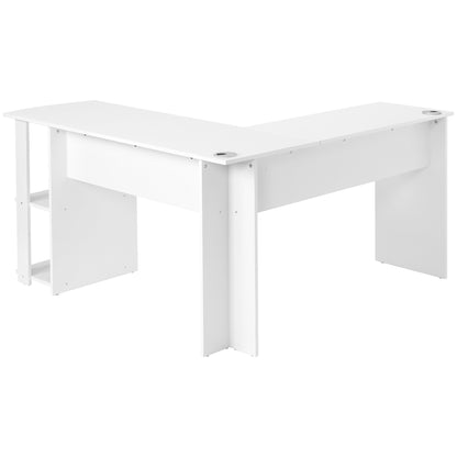 Corner Desk Office Desk for Home L-Shaped Desk Gaming Desk Large Computer Desk PC Laptop Study Gaming Table Workstation for Home Office, Easy to Assemble (White)