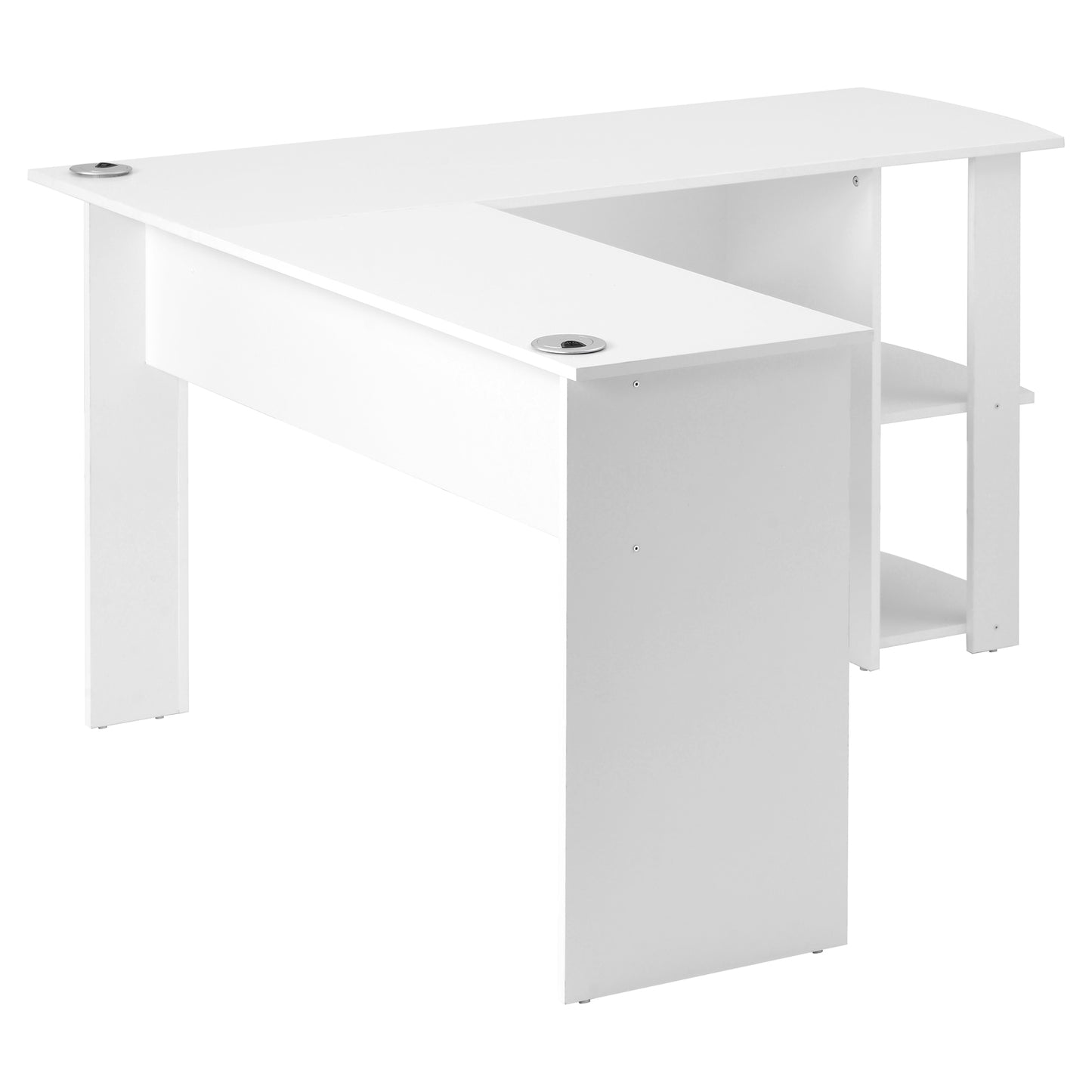 Corner Desk Office Desk for Home L-Shaped Desk Gaming Desk Large Computer Desk PC Laptop Study Gaming Table Workstation for Home Office, Easy to Assemble (White)