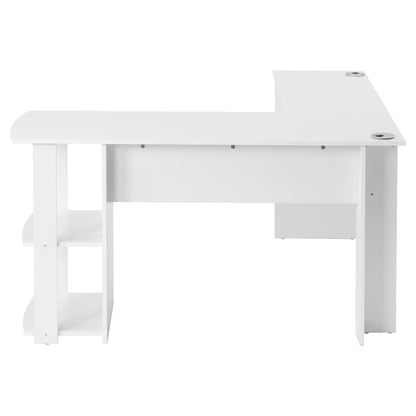 Corner Desk Office Desk for Home L-Shaped Desk Gaming Desk Large Computer Desk PC Laptop Study Gaming Table Workstation for Home Office, Easy to Assemble (White)