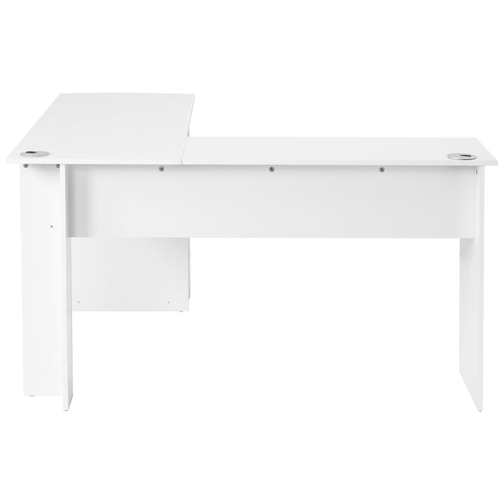 Corner Desk Office Desk for Home L-Shaped Desk Gaming Desk Large Computer Desk PC Laptop Study Gaming Table Workstation for Home Office, Easy to Assemble (White)