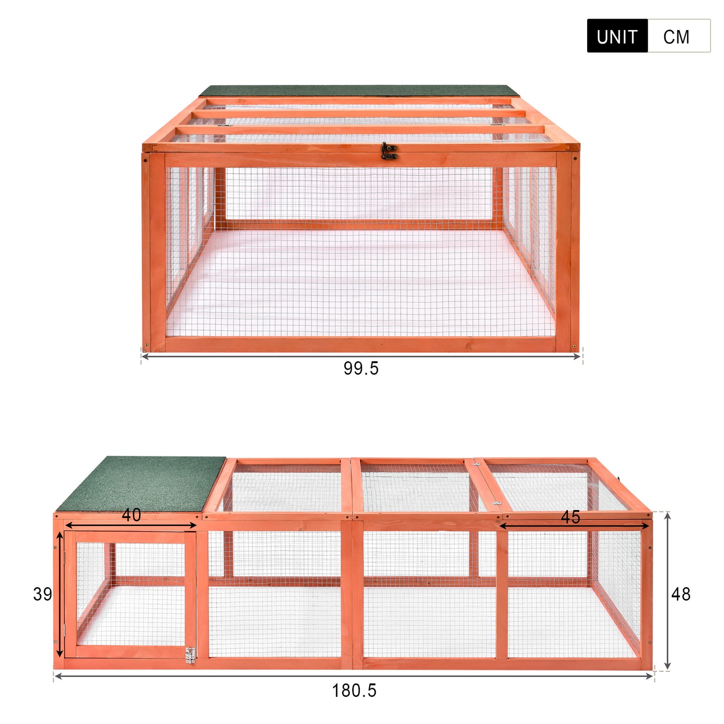 Outdoor Bunny Rabbit Hutch Tortoise House Outdoor Tortoises Enclosure Chicken Coop Duck House Guinea Pig Cage for Small Animals with Run Spacious Wooden Chicken Coop Bunny Rabbit Hutch Pet Hutch