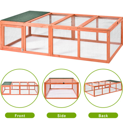 Outdoor Bunny Rabbit Hutch Tortoise House Outdoor Tortoises Enclosure Chicken Coop Duck House Guinea Pig Cage for Small Animals with Run Spacious Wooden Chicken Coop Bunny Rabbit Hutch Pet Hutch