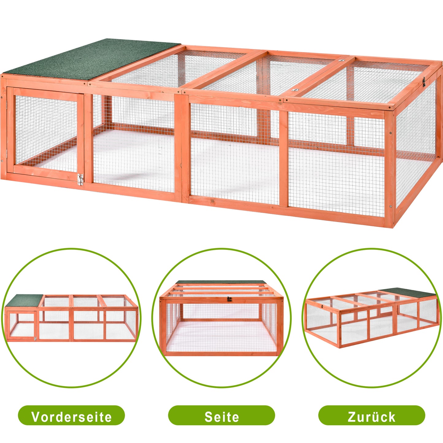 Outdoor Bunny Rabbit Hutch Tortoise House Outdoor Tortoises Enclosure Chicken Coop Duck House Guinea Pig Cage for Small Animals with Run Spacious Wooden Chicken Coop Bunny Rabbit Hutch Pet Hutch