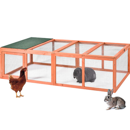 Outdoor Bunny Rabbit Hutch Tortoise House Outdoor Tortoises Enclosure Chicken Coop Duck House Guinea Pig Cage for Small Animals with Run Spacious Wooden Chicken Coop Bunny Rabbit Hutch Pet Hutch