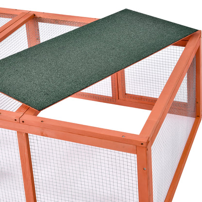 Outdoor Bunny Rabbit Hutch Tortoise House Outdoor Tortoises Enclosure Chicken Coop Duck House Guinea Pig Cage for Small Animals with Run Spacious Wooden Chicken Coop Bunny Rabbit Hutch Pet Hutch
