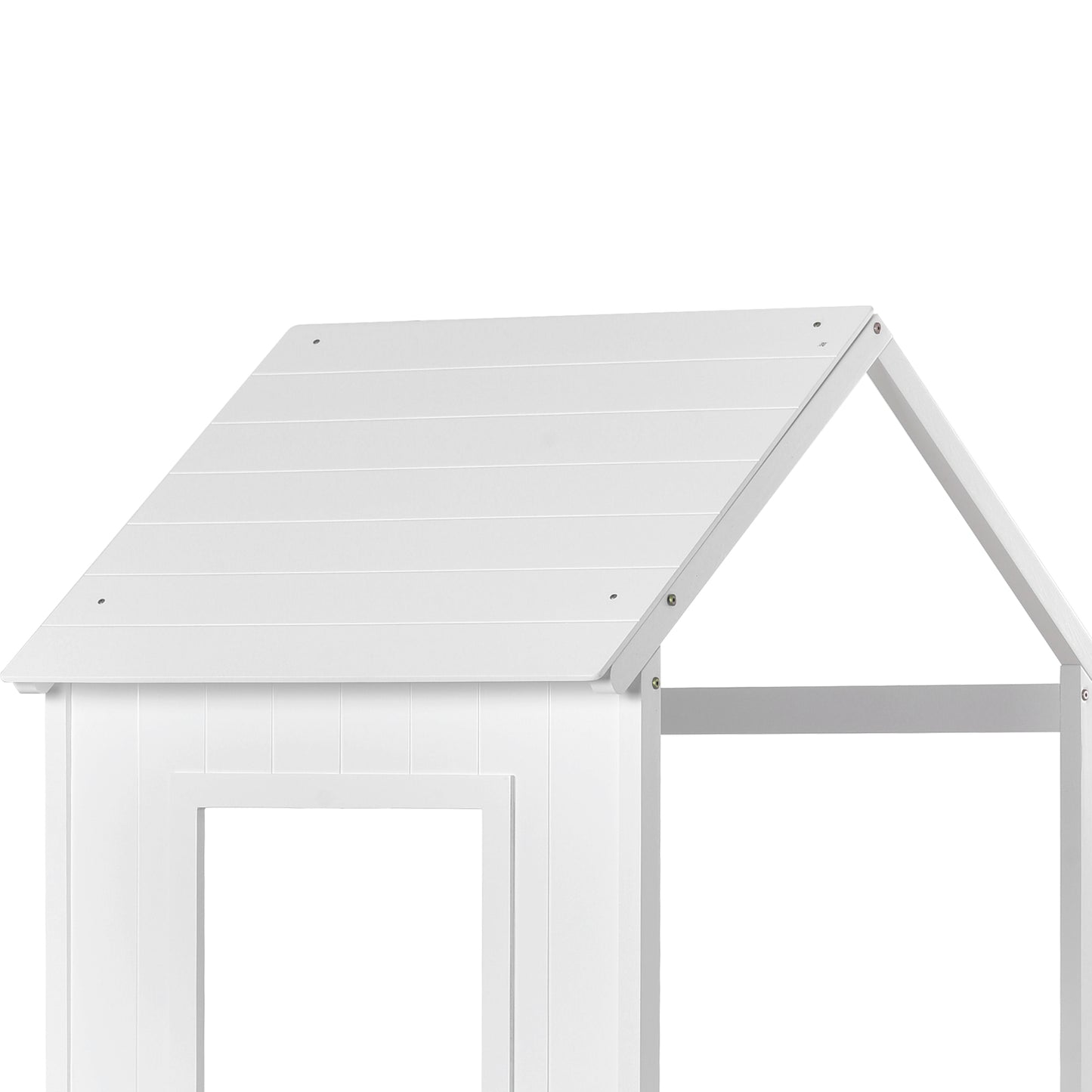 3FT Treehouse Bunk bed, Cabin Bed Frame, Mid-Sleeper with Treehouse Canopy & Ladder (white)