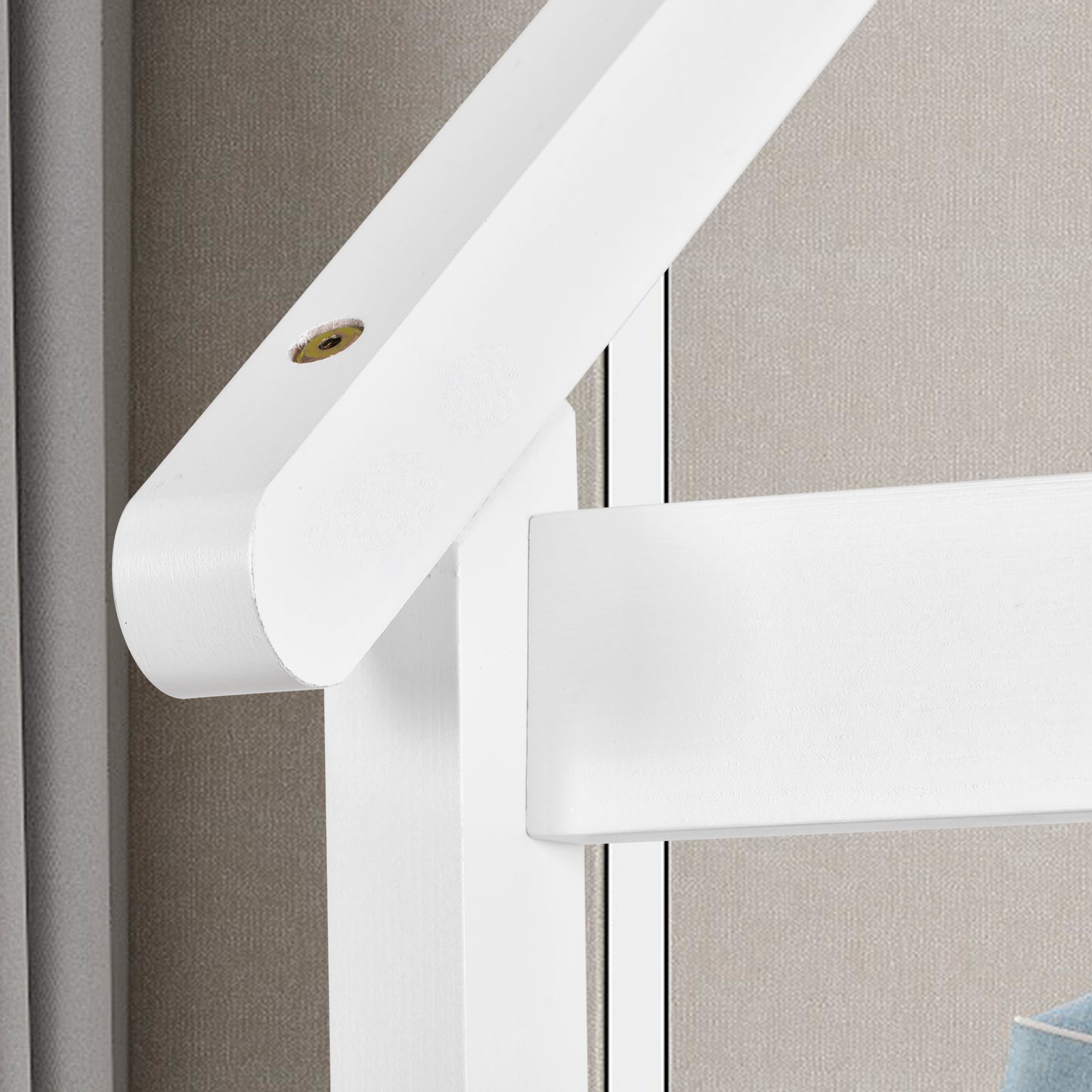 3FT Treehouse Bunk bed, Cabin Bed Frame, Mid-Sleeper with Treehouse Canopy & Ladder (white)