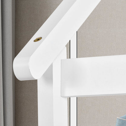 3FT Treehouse Bunk bed, Cabin Bed Frame, Mid-Sleeper with Treehouse Canopy & Ladder (white)