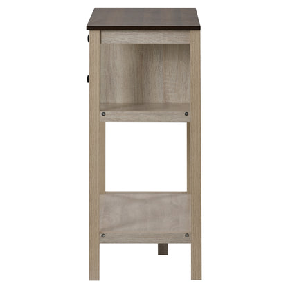 2 drawers Sideboard, Kitchen Buffet, Cupboard Storage Cabinet, natural, 106*40*90 cm