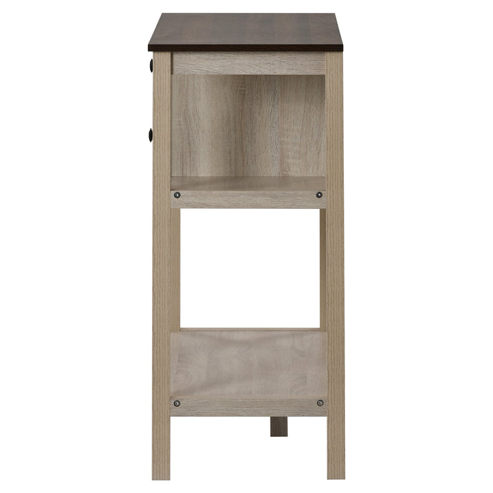 2 drawers Sideboard, Kitchen Buffet, Cupboard Storage Cabinet, natural, 106*40*90 cm