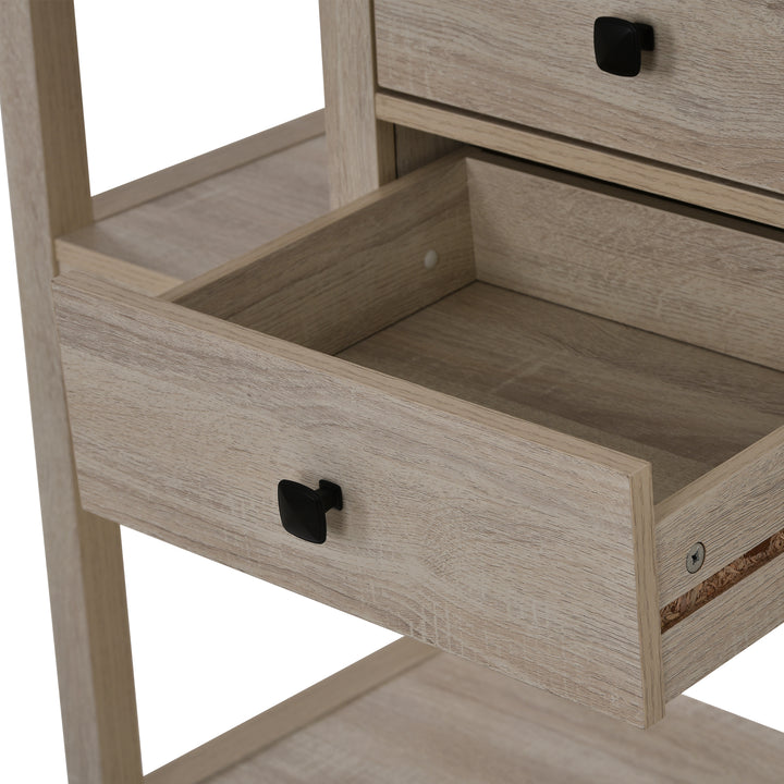 2 drawers Sideboard, Kitchen Buffet, Cupboard Storage Cabinet, natural, 106*40*90 cm