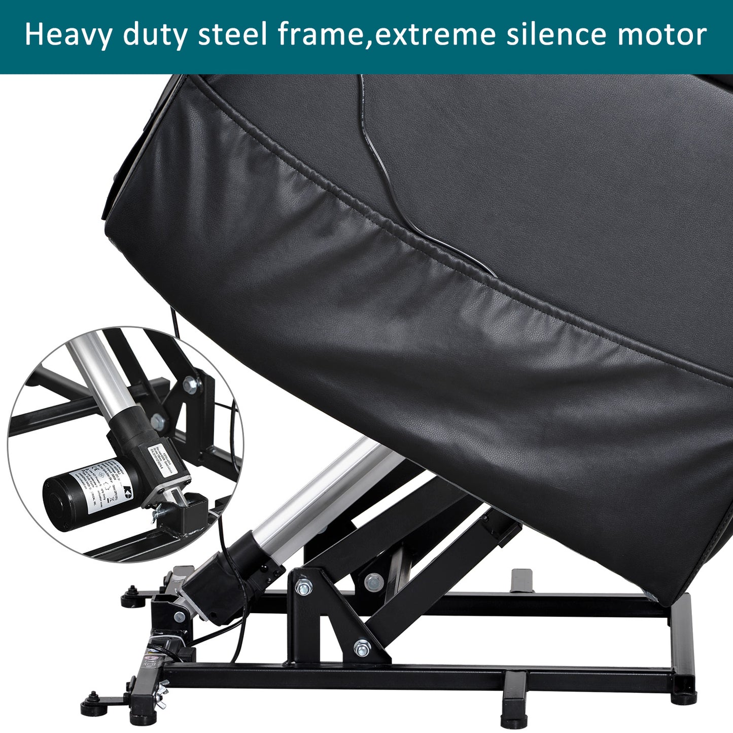 Electric Power Lift Recliner Chair Sofa for Elderly, 3 Positions, Side Pockets and 2 Cup Holders, Remote control, Faux Leather