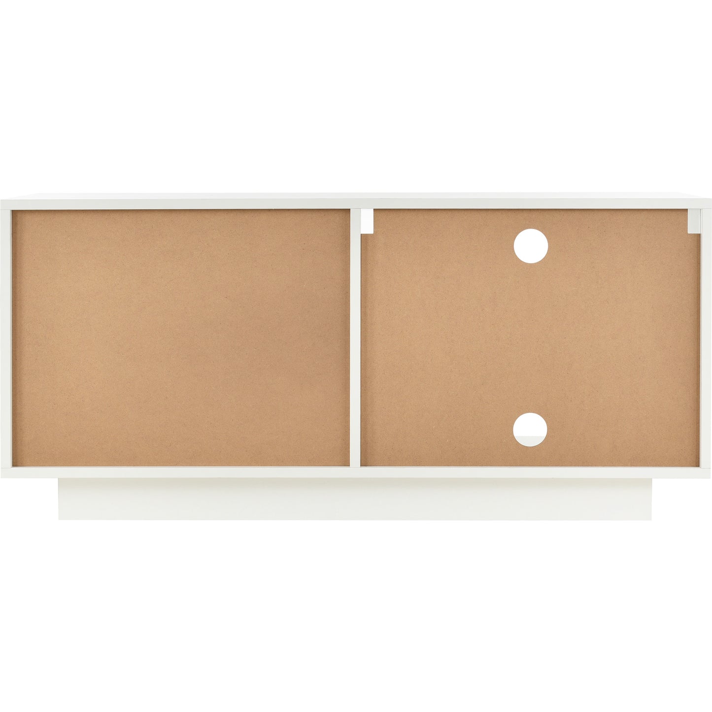 High Gloss Coffee Table, Modern Style MDF Furniture Coffee Table Chipboard Storage Table with LED and Drawer Light for Living Room (White)