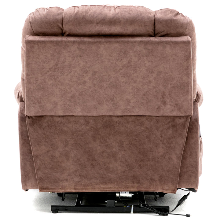 Power Massage Lift Recliner Chair with Heat & Vibration for Elderly, Heavy Duty and Safety Motion Reclining Mechanism - Antiskid Fabric Sofa Contempoary Overstuffed Design