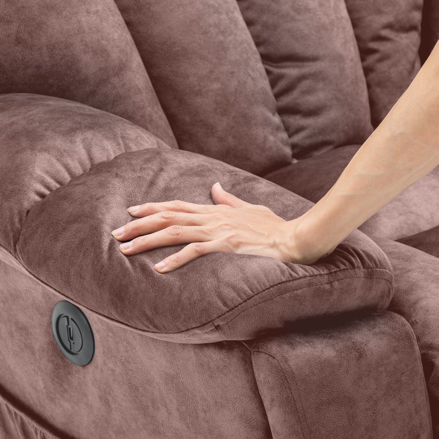 Power Massage Lift Recliner Chair with Heat & Vibration for Elderly, Heavy Duty and Safety Motion Reclining Mechanism - Antiskid Fabric Sofa Contempoary Overstuffed Design