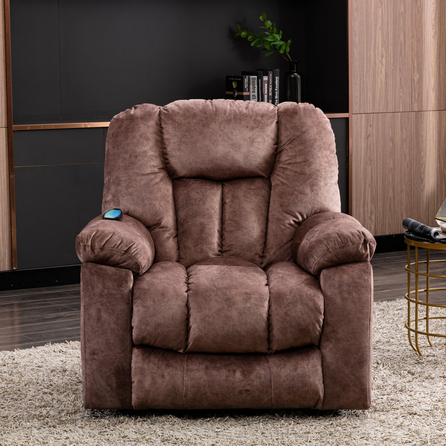 Power Massage Lift Recliner Chair with Heat & Vibration for Elderly, Heavy Duty and Safety Motion Reclining Mechanism - Antiskid Fabric Sofa Contempoary Overstuffed Design