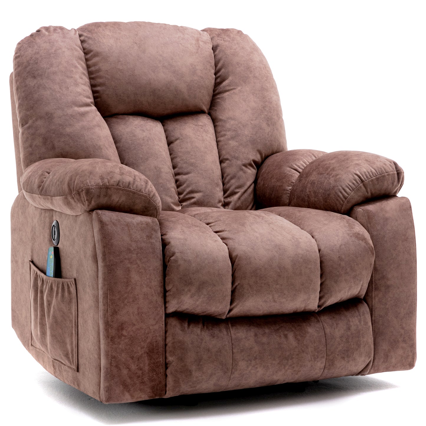Power Massage Lift Recliner Chair with Heat & Vibration for Elderly, Heavy Duty and Safety Motion Reclining Mechanism - Antiskid Fabric Sofa Contempoary Overstuffed Design