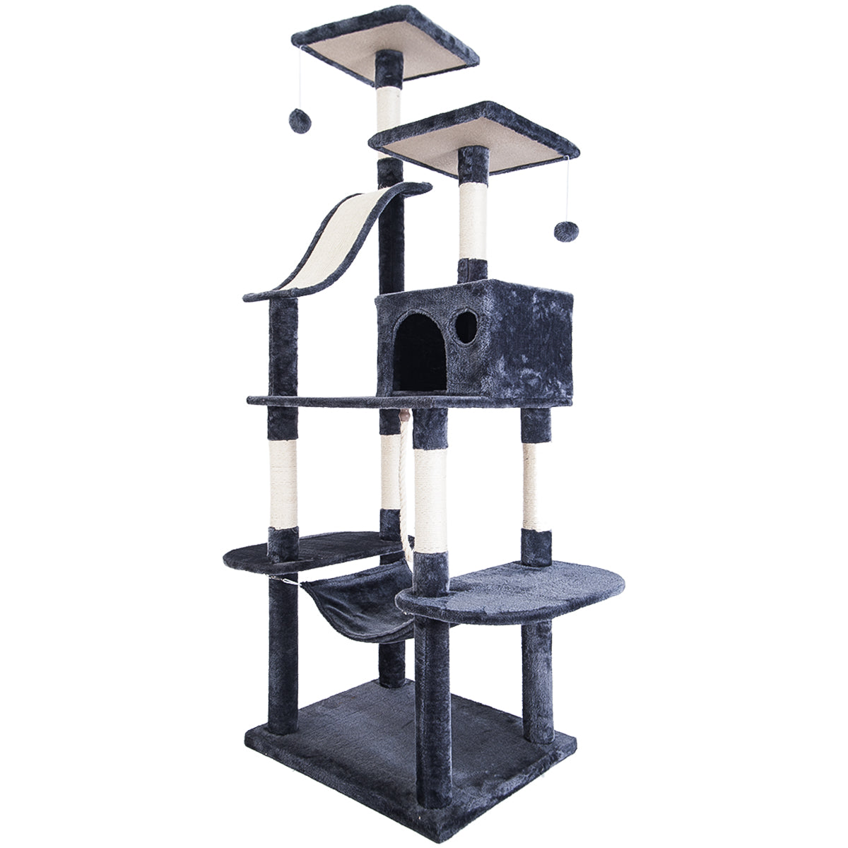 Cat Kitten Tree Cat Climbing Scratching Post Cat Scratcher Activity Centre 170cm
