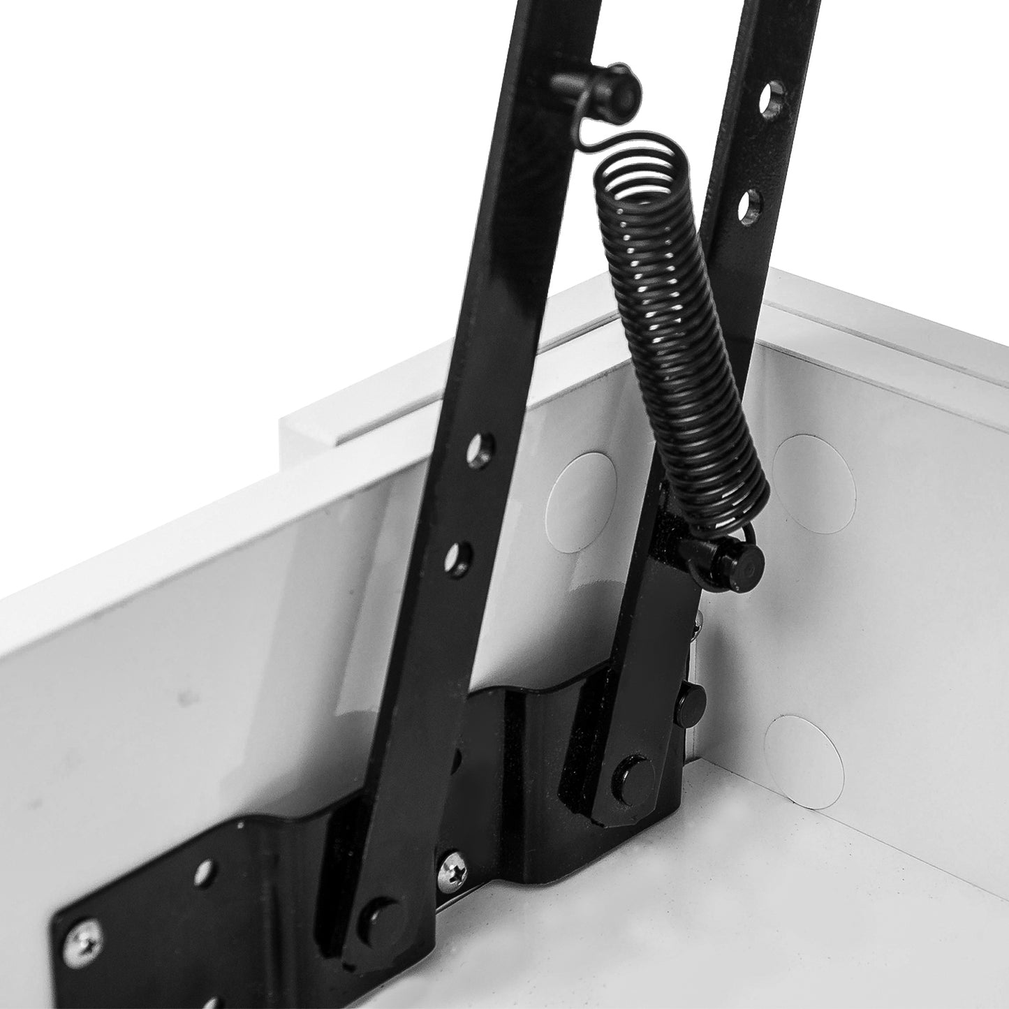 Lift up Top Coffee Table with storage and shelf living room(White)