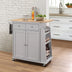 Tullarick Kitchen Cart, Natural & Gray 98310
